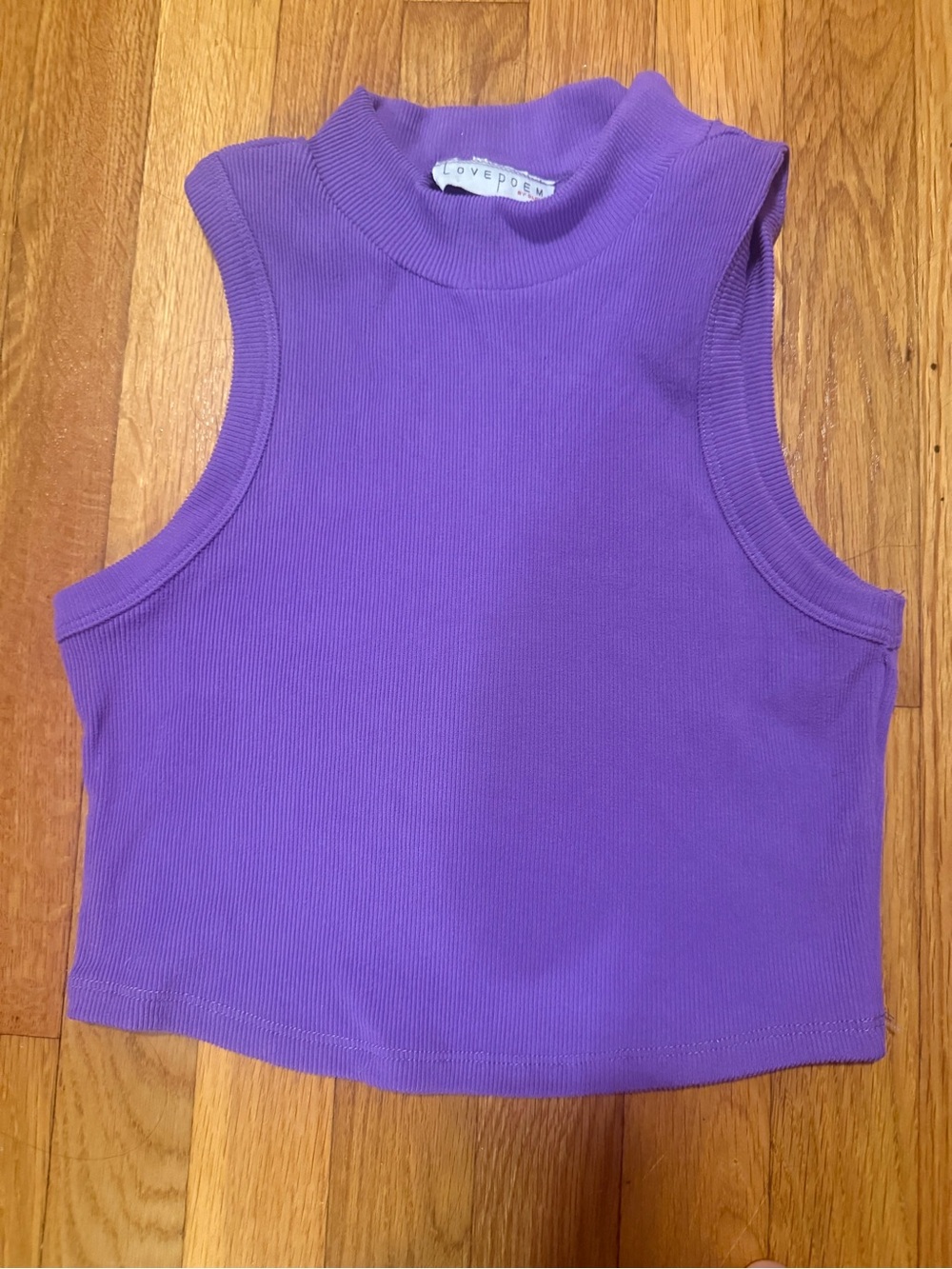 LOVEPOEM Women's Tibbed Wide Band Crop Top